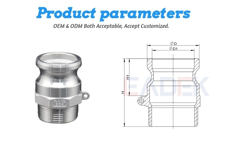 Stainless Steel Camlock Fittings Bsp Thread