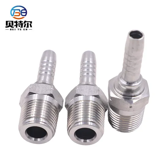 SAE 100 R1a Raccord de tuyau hydraulique à virole à filetage mâle droit BSPP en acier au carbone