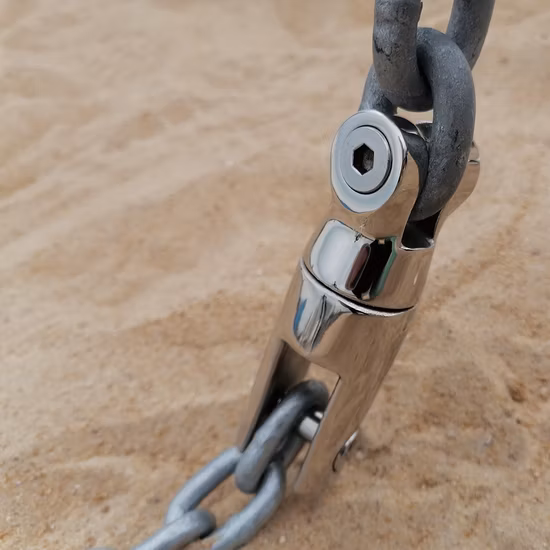 Connecteur de chaîne d'ancre à double pivot en acier inoxydable 316 pour ancre de bateau